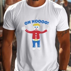 Men's Cotton Short Sleeve T-Shirt Oh Noooo Mr. Bill Cartoon Character Print T-Shirt