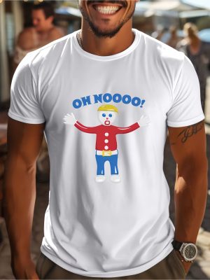 Men's Cotton Short Sleeve T-Shirt Oh Noooo Mr. Bill Cartoon Character Print T-Shirt